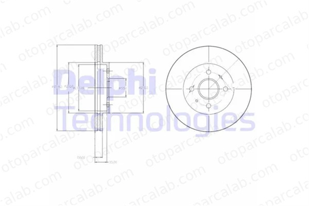 DELPHI BG4213 Fren Disk Ayna Ön Sağ ve Sol DAIHATSU SIRION MATERIA 43512B1030 43512B1030000