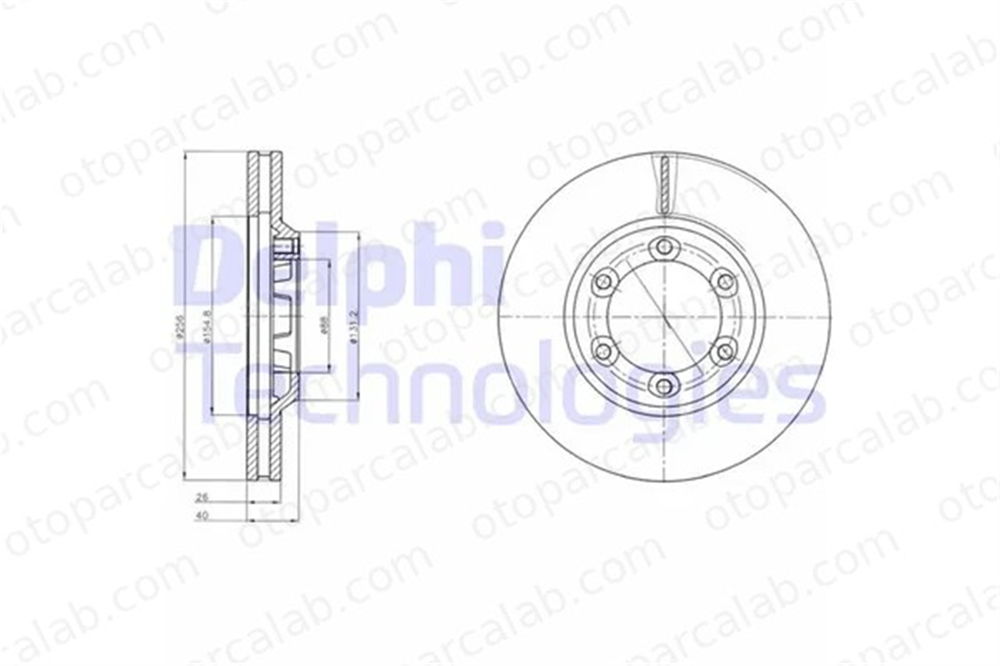 DELPHI BG4252 Fren Disk Ayna Ön Sağ ve Sol ISUZU D-MAX I D-MAX II 8972382720 8973606760