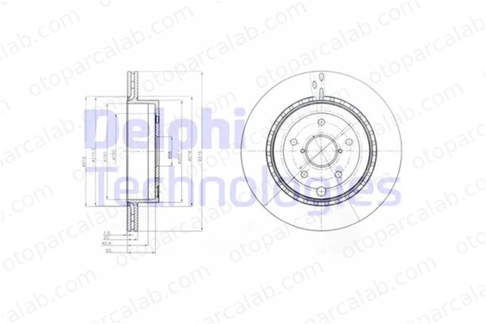 DELPHI BG4287 Fren Disk Ayna Arka Sağ ve Sol SUBARU IMPREZA Hatchback IMPREZA Sedan 26700FG010