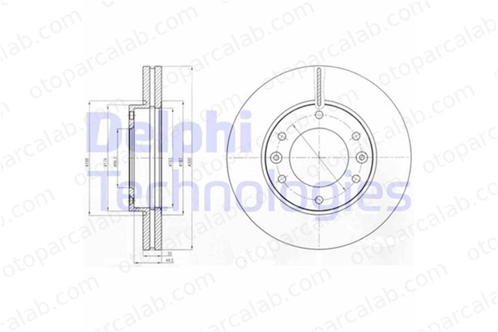 DELPHI BG4296 Fren Disk Ayna Ön Sağ ve Sol HYUNDAI H-1 Cargo H-1 Travel 517124H500