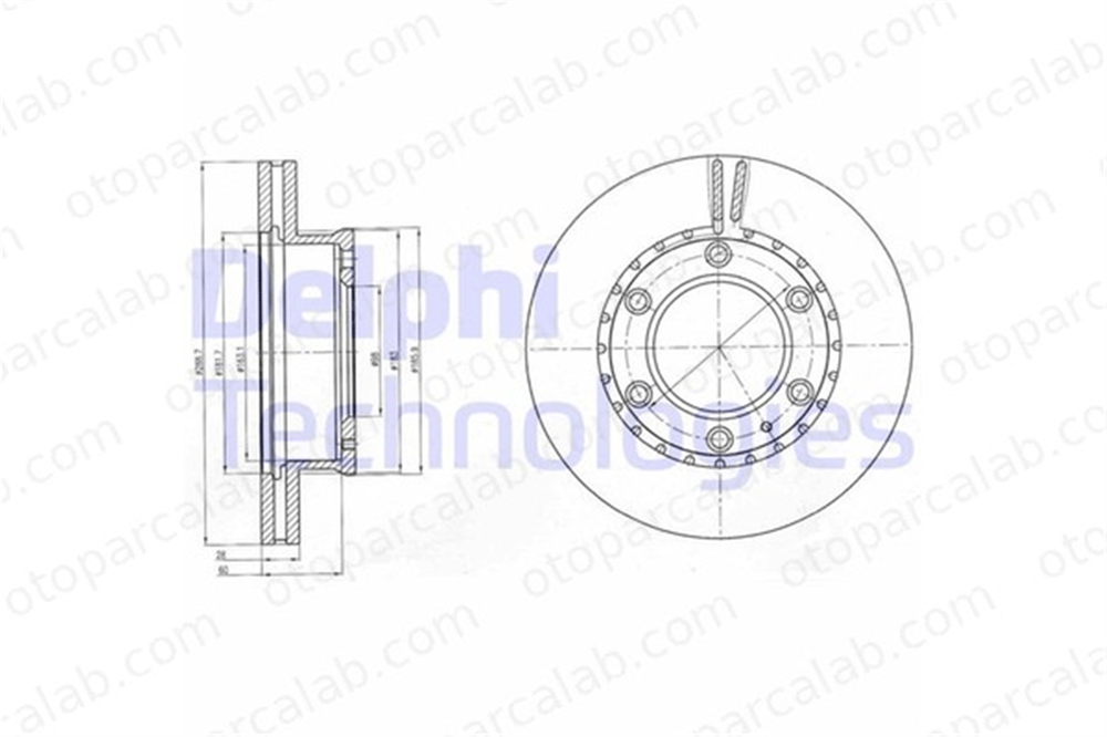DELPHI BG4297 Fren Disk Ayna Ön Sağ ve Sol FORD RANGER MAZDA B-SERIE 1490412 2M341027AA