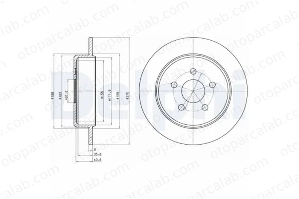DELPHI BG4313 Fren Disk Ayna Arka Sağ ve Sol CHRYSLER PT CRUISER NEON 4764934AB 5085641AB