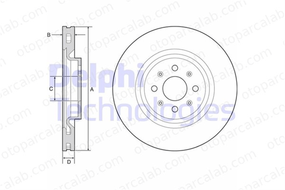 DELPHI BG4456 Fren Disk Ayna Ön Sağ ve Sol ABARTH GRANDE PUNTO PUNTO 51778054 50902166