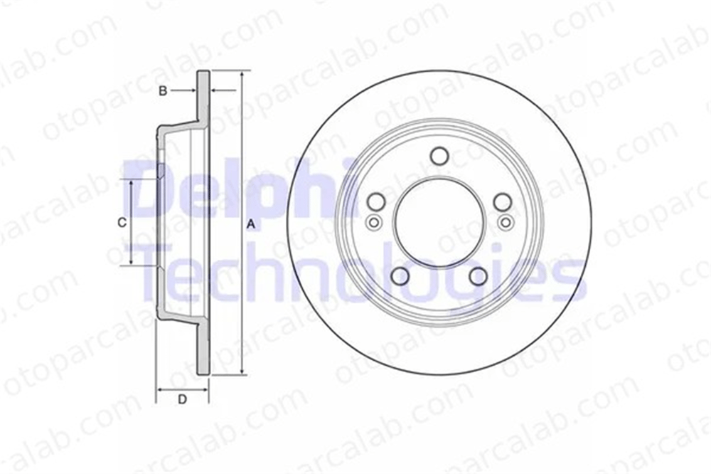DELPHI BG4559C Fren Disk Ayna Arka Sağ ve Sol KIA CEE'D HYUNDAI i30 584113X300 58411A6300