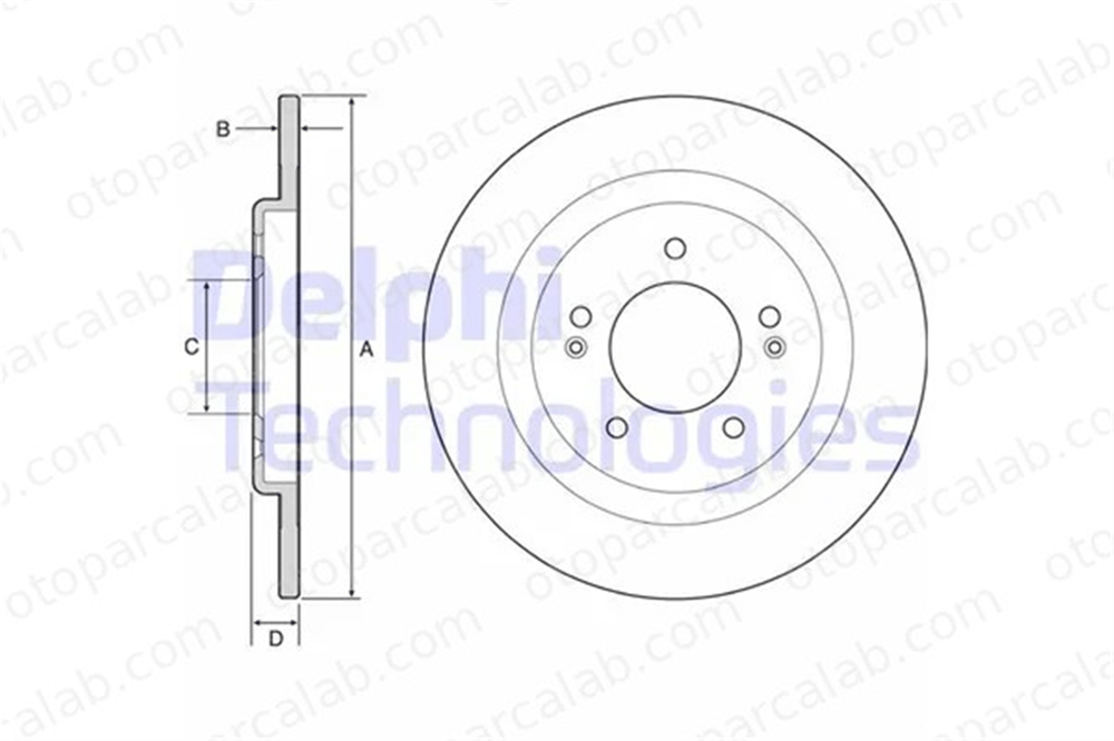 DELPHI BG4563C Fren Disk Ayna Arka Sağ ve Sol HYUNDAI i40 I CW i40 I 584113Z100