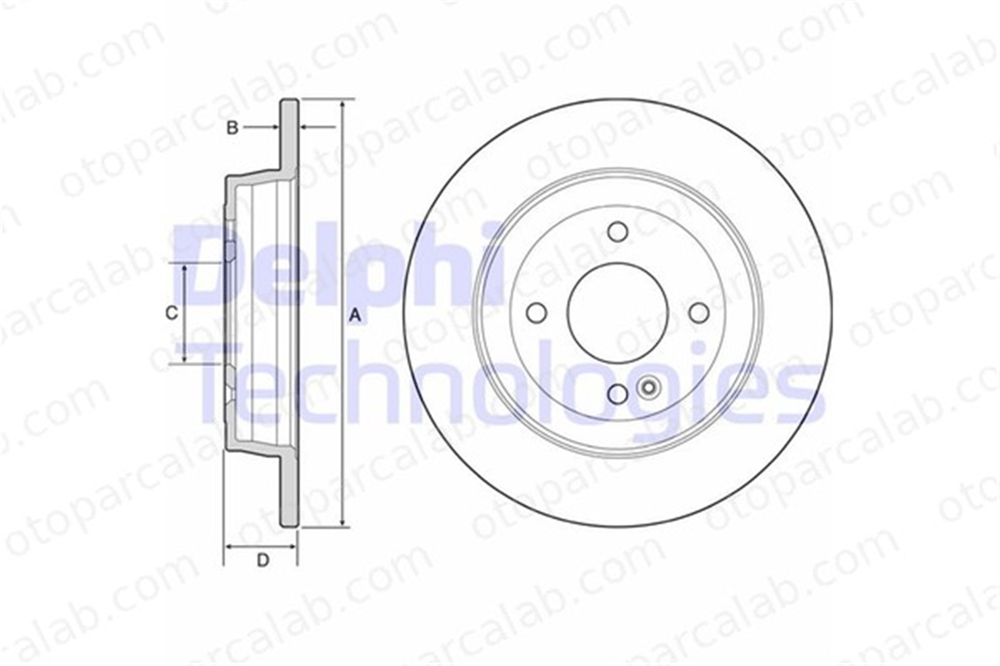 DELPHI BG4564 Fren Disk Ayna Arka Sağ ve Sol HYUNDAI i20 II KIA RIO IV 584110U300 58411C8000
