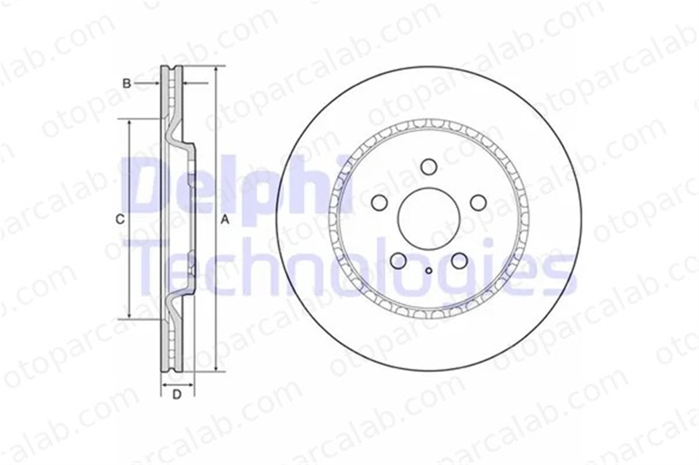 DELPHI BG4643C Fren Disk Ayna Arka Sağ ve Sol AUDI A7 Sportback Q5 4H0615601H 4H0615601K