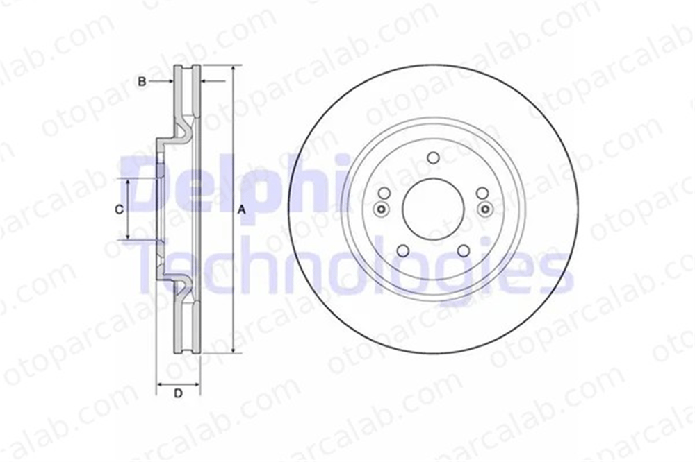 DELPHI BG4683C Fren Disk Ayna Ön Sağ ve Sol HYUNDAI TUCSON KIA SPORTAGE IV 517122T100 517122T000