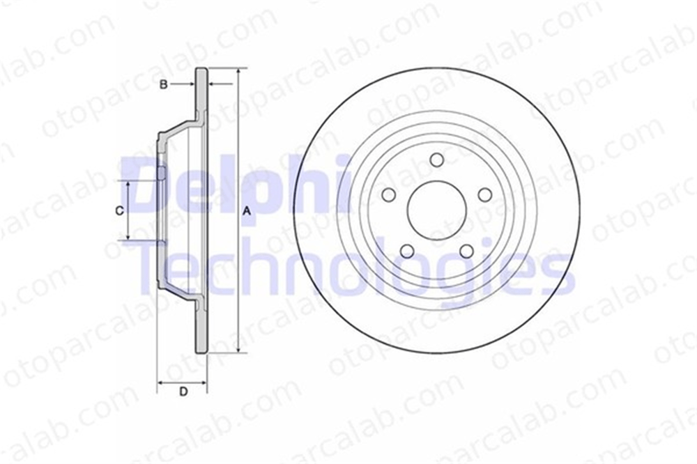 DELPHI BG4703C Fren Disk Ayna Arka Sağ ve Sol FORD MONDEO V Turnier MONDEO V Hatchback DG9C2A315BC 5202204