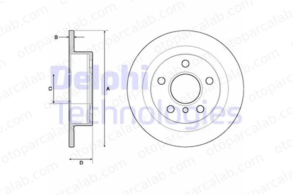 DELPHI BG4706C Fren Disk Ayna Arka Sağ ve Sol MINI MINI MINI Cabrio 34216799383