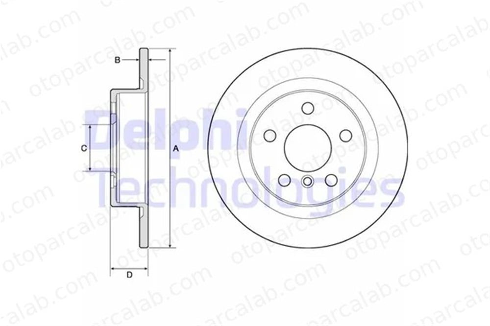 DELPHI BG4812C Fren Disk Ayna Arka Sağ ve Sol BMW 2 Active Tourer MINI MINI CLUBMAN 34216799367 34206891085
