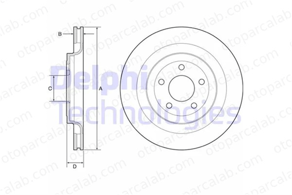 DELPHI BG4832C Fren Disk Ayna Arka Sağ ve Sol FORD USA MUSTANG Convertible MUSTANG Coupe 2080717 1912365