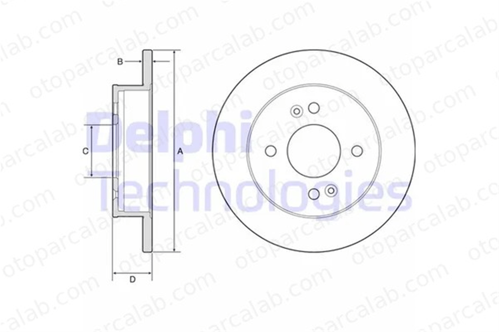 DELPHI BG4917C Fren Disk Ayna Arka Sağ ve Sol HYUNDAI i10 II i10 III 58411B4300 58411B9000