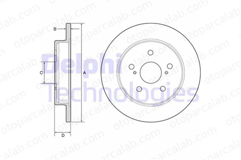 DELPHI BG4928C Fren Disk Ayna Arka Sağ ve Sol TOYOTA RAV 4 V CAMRY 4243178010