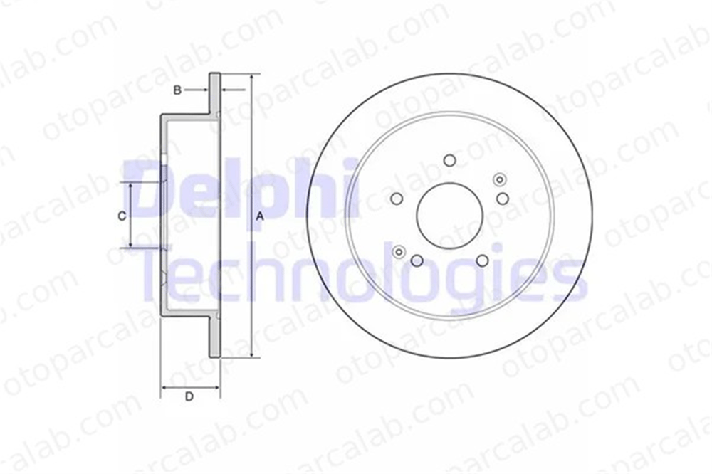 DELPHI BG4940C Fren Disk Ayna Arka Sağ ve Sol SSANGYONG KORANDO TIVOLI 4840134102 4840135101