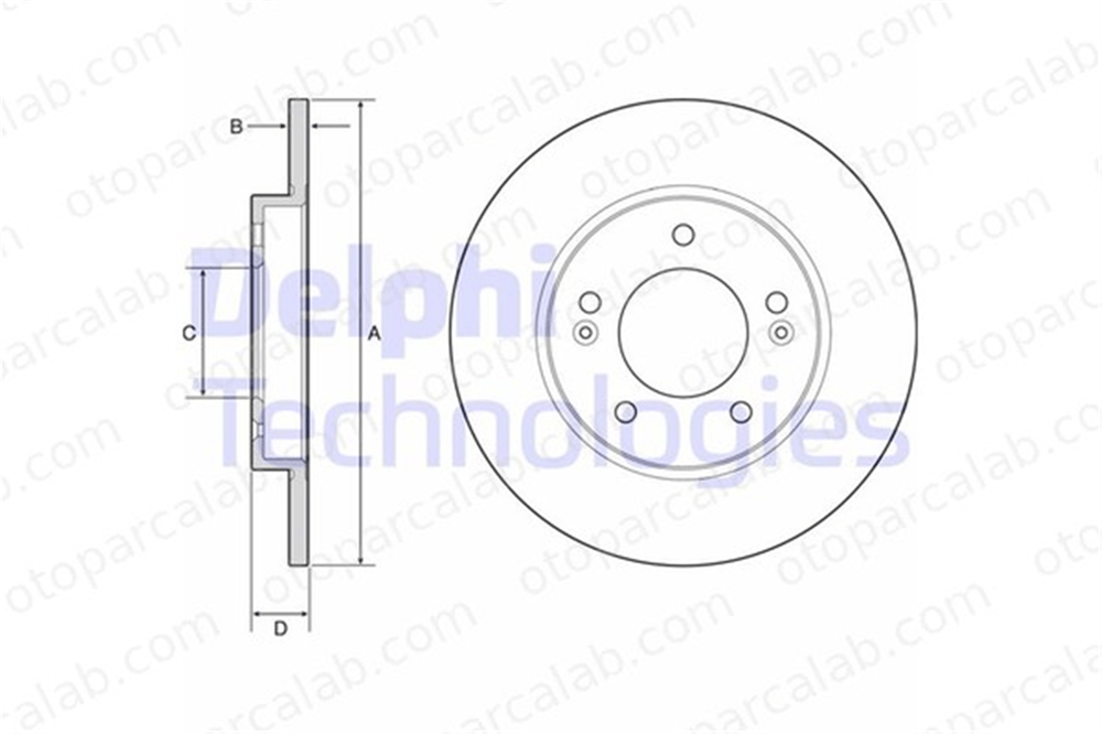 DELPHI BG4949C Fren Disk Ayna Arka Sağ ve Sol HYUNDAI i30 i30 Station wagon 13595818 58411G4300