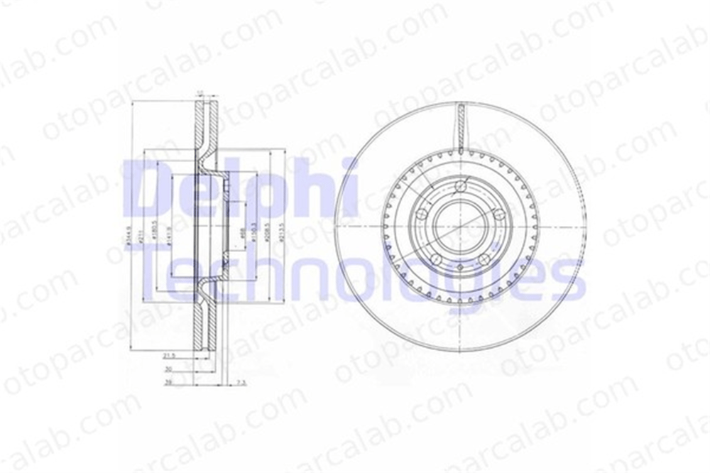 DELPHI BG9003 Fren Disk Ayna Ön Sağ ve Sol AUDI A4 B8 Avant A4 B6 Cabrio 8E0615301T 8E0615301K