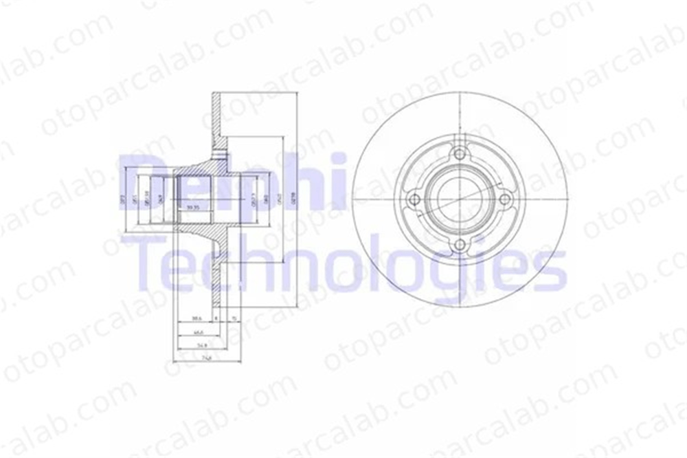 DELPHI BG9033RS Fren Disk Ayna Arka Sağ ve Sol RENAULT CLIO I CLIO I Kasa/eğik arka 7700805006