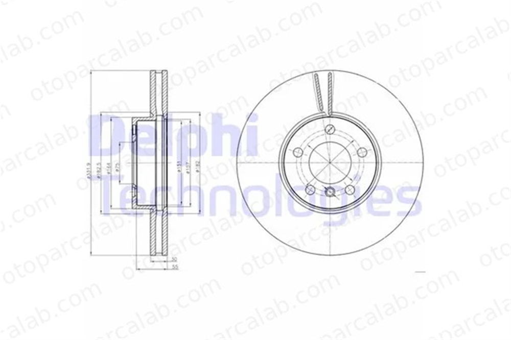 DELPHI BG9061 Fren Disk Ayna Ön Sağ ve Sol BMW X5 X6 BG9061 34116771985