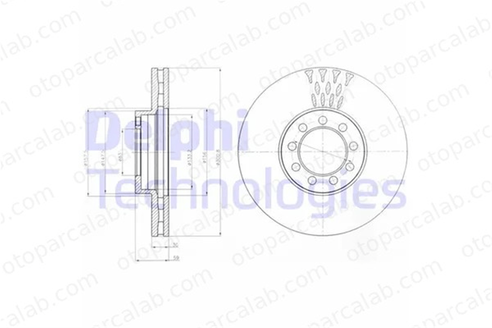 DELPHI BG9062 Fren Disk Ayna Ön Sağ ve Sol IVECO DAILY IV Platform şasi DAILY IV Panelvan/Van 2996122 504121723