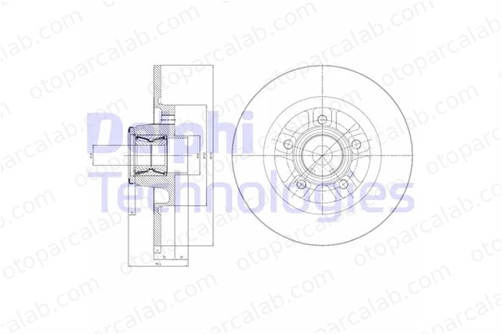 DELPHI BG9113RSC Fren Disk Ayna Arka Sağ ve Sol RENAULT KANGOO / GRAND KANGOO II KANGOO Express 4154200102 4154200302