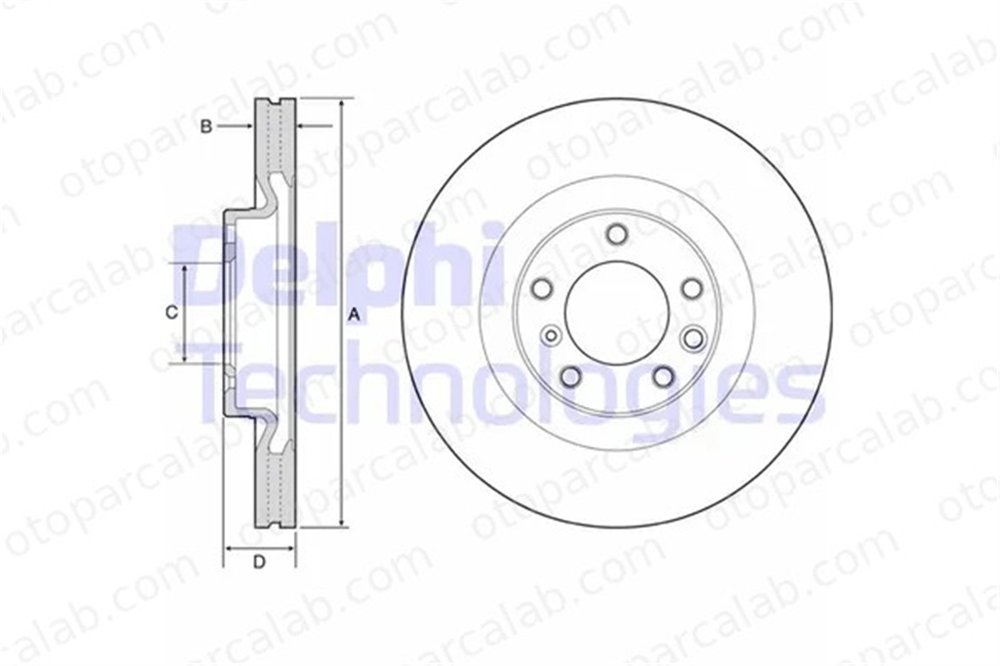DELPHI BG9119C Fren Disk Ayna Ön Sağ ve Sol MERCEDES-BENZ G-SERISI 4634210412 A4634210412
