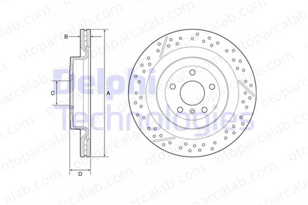 DELPHI BG9223C Fren Disk Ayna Arka Sağ ve Sol MERCEDES-BENZ GLE Coupe GLE A1664230512 1664230512