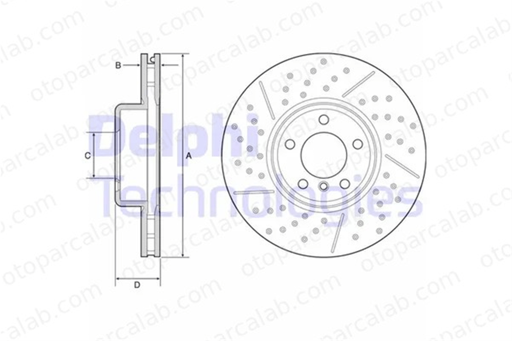 DELPHI BG9234C Fren Disk Ayna Ön Sağ ve Sol BMW 1 3 BG9234C 34106797602