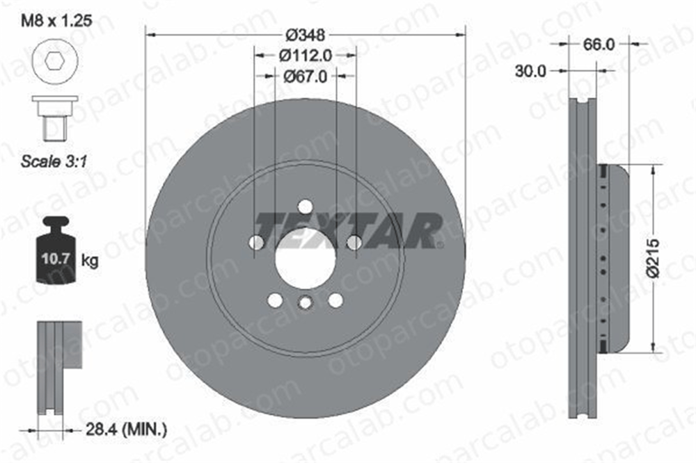 DELPHI BG9455BC Fren Disk Ayna Ön Sağ ve Sol BMW 5 5 Touring 34118831822 34106865723