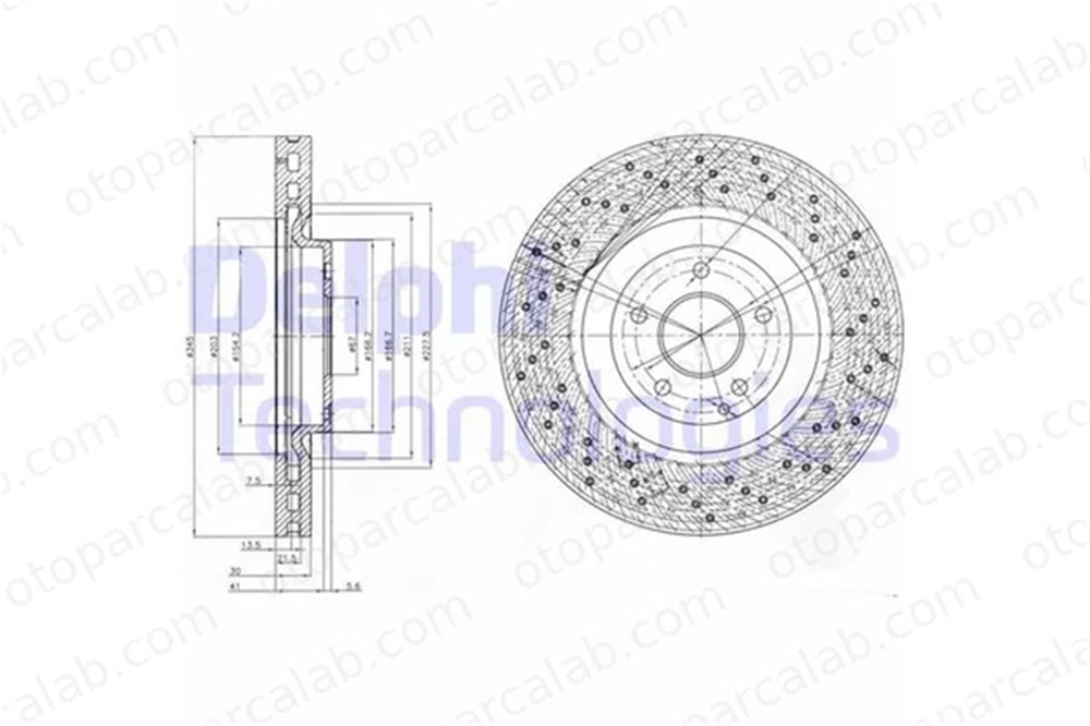 DELPHI BG9876 Fren Disk Ayna Ön Sağ ve Sol MERCEDES-BENZ CLK C-SERISI 2034210912 A2034210912