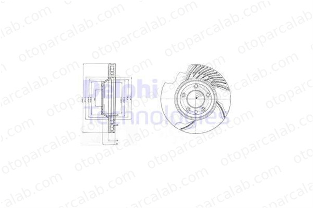DELPHI BG9950 Fren Disk Ayna Ön Sol PORSCHE CAYENNE AUDI Q7 7L6615302E 7L8615302