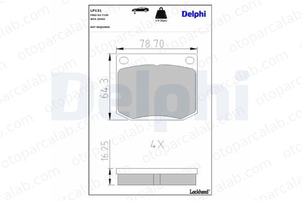 DELPHI LP131 Fren Disk Balata Ön SAAB 900 I 900 I Combi Coupe 4004123 4906632