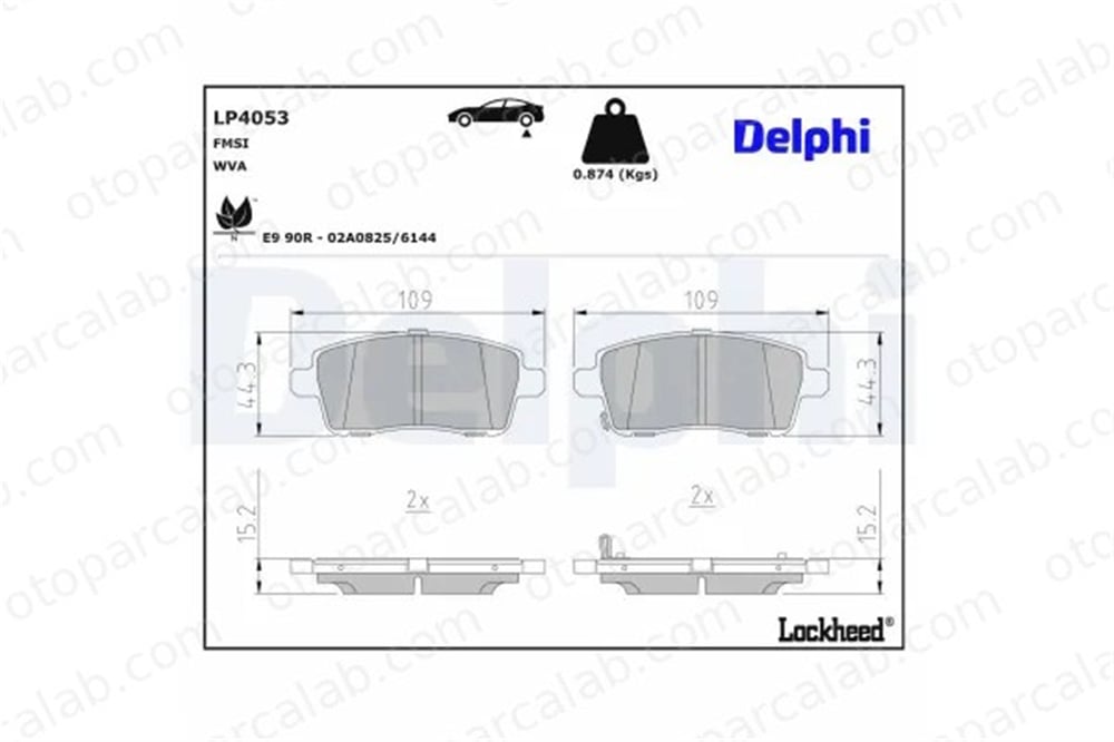 DELPHI LP4053 Fren Disk Balata Arka BMW 1 3 T1C3502080