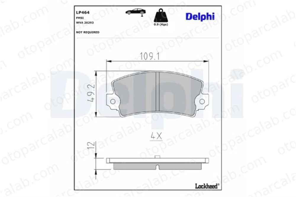DELPHI LP464 Fren Disk Balata Ön LANCIA DELTA I FIAT 131 82203073 5888545