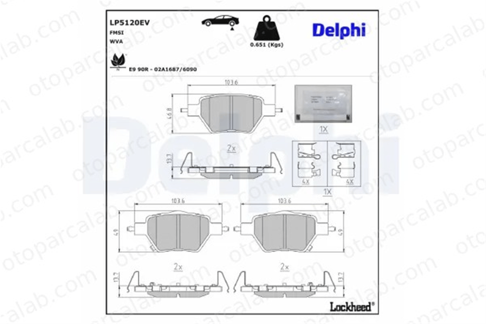 DELPHI LP5120EV Fren Disk Balata Ön BYD DOLPHIN 1431936600