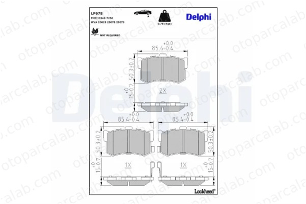 DELPHI LP678 Fren Disk Balata Arka ROVER 800 HYUNDAI SONATA III 43022SG9000 43022SD4000