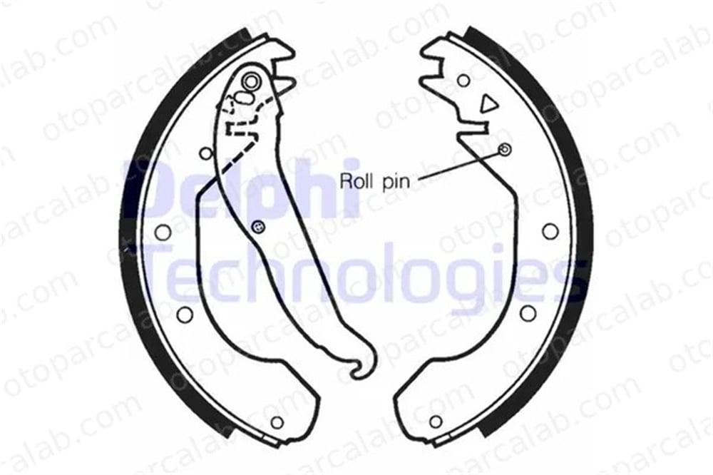 DELPHI LS1297 Fren Pabuçlu Balata Arka OPEL KADETT E Hatchback KADETT E Station wagon 1605887 1605734
