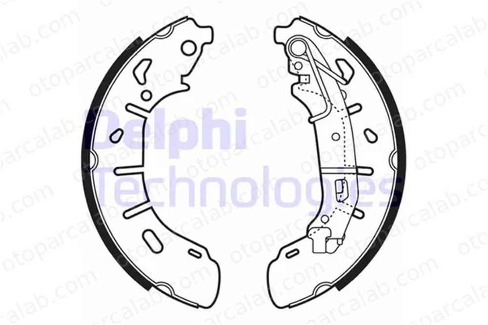 DELPHI LS2050 Fren Pabuçlu Balata Arka FIAT DOBLO Cargo DOBLO Minibüs/Otobüs 77365346 51928531