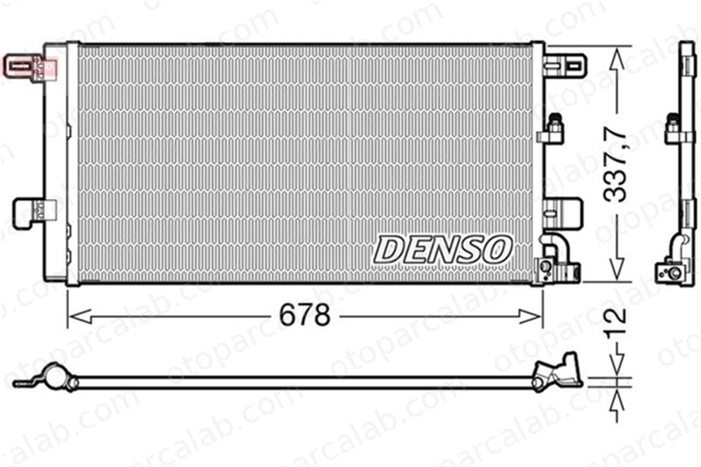 DENSO DCN02001 Klima Radyatörü AUDI A5 A5 Sportback 8W0816421C 8W0816421M