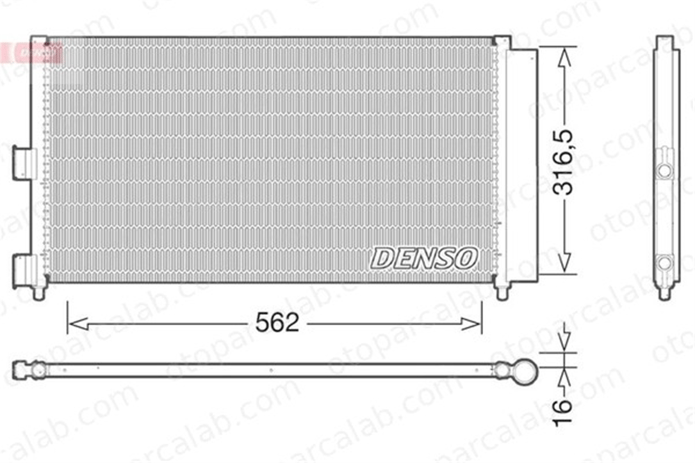 DENSO DCN09072 Klima Radyatörü LANCIA YPSILON FIAT IDEA 46820833 51732993
