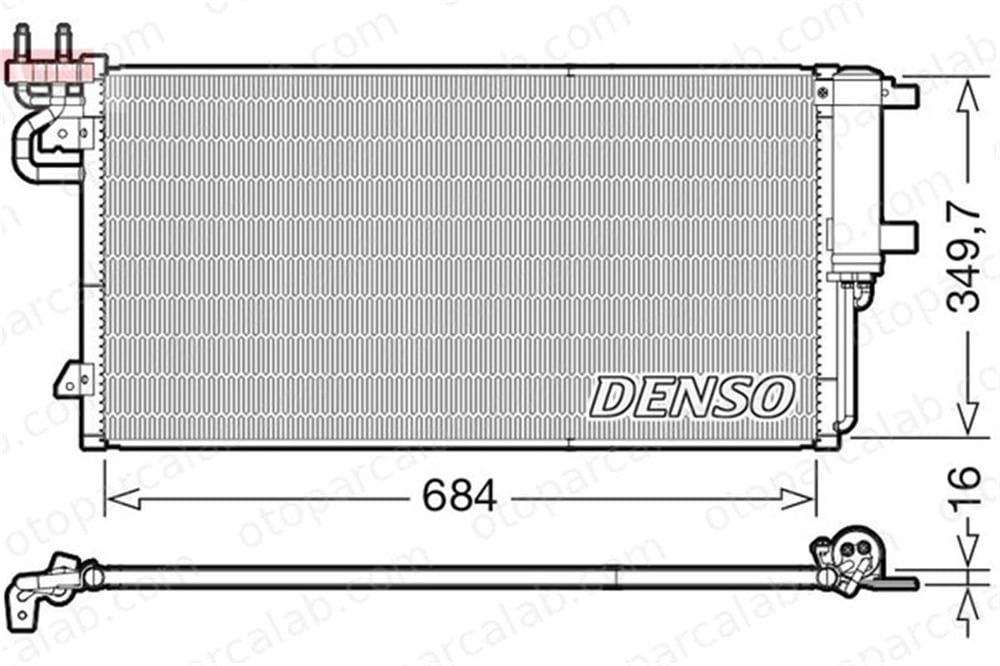 DENSO DCN10045 Klima Radyatörü FORD KUGA II C-MAX II 1856995 EJ7H19710AC