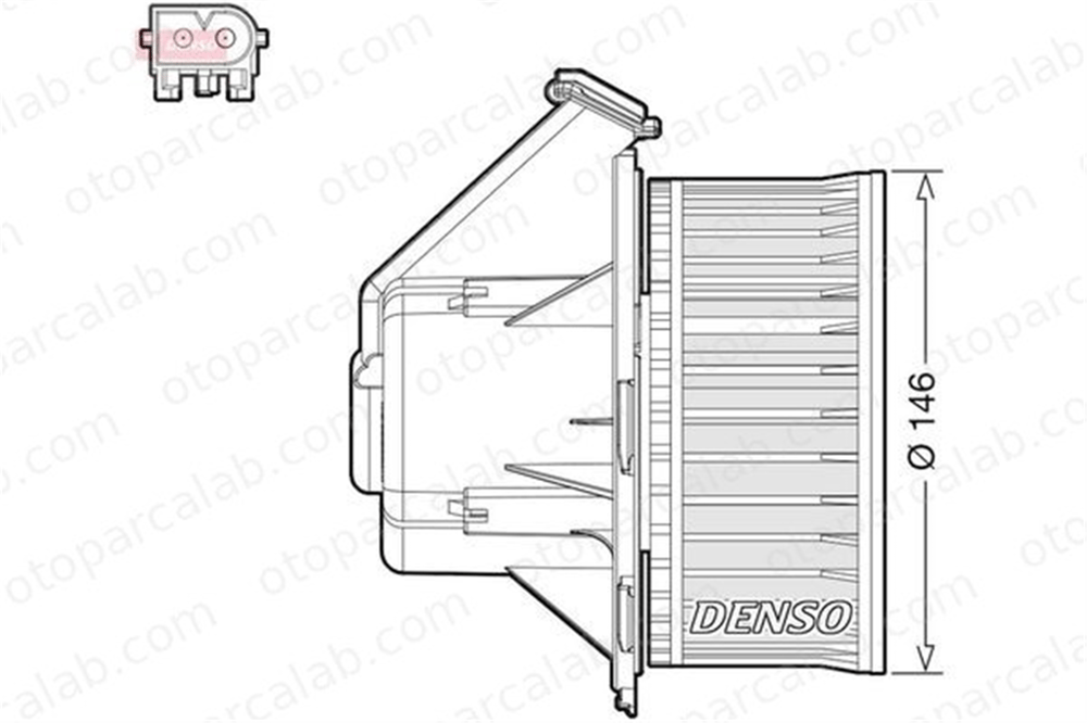 DENSO DEA17032 Kalorifer Motoru MERCEDES-BENZ SPRINTER 3,5-t Panelvan/Van SPRINTER 3,5-t Minibüs/Otobüs DEA17032 68012680AA