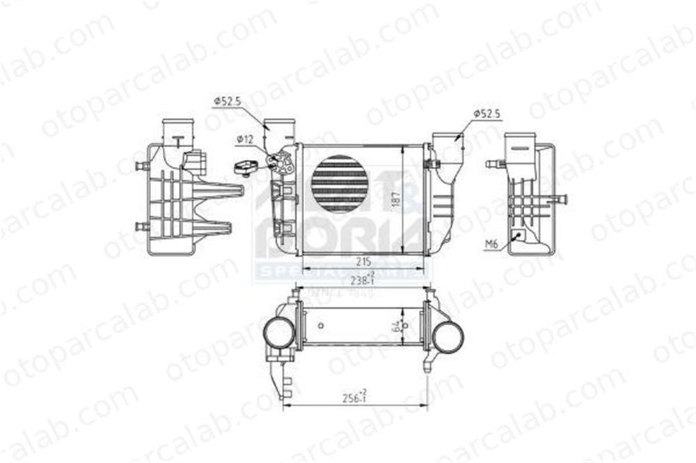 DENSO DIT02002 Turbo Radyatörü AUDI A4 B6 A4 B6 Cabrio DIT02002 8E0145805D
