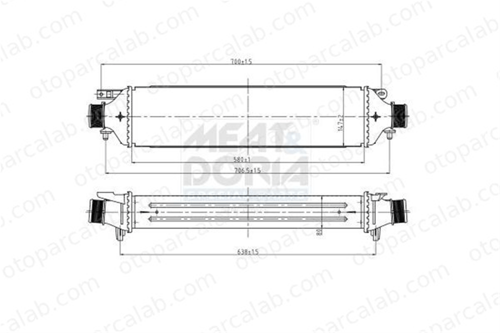 DENSO DIT09108 Turbo Radyatörü LANCIA DELTA III FIAT BRAVO II DIT09108 51808365