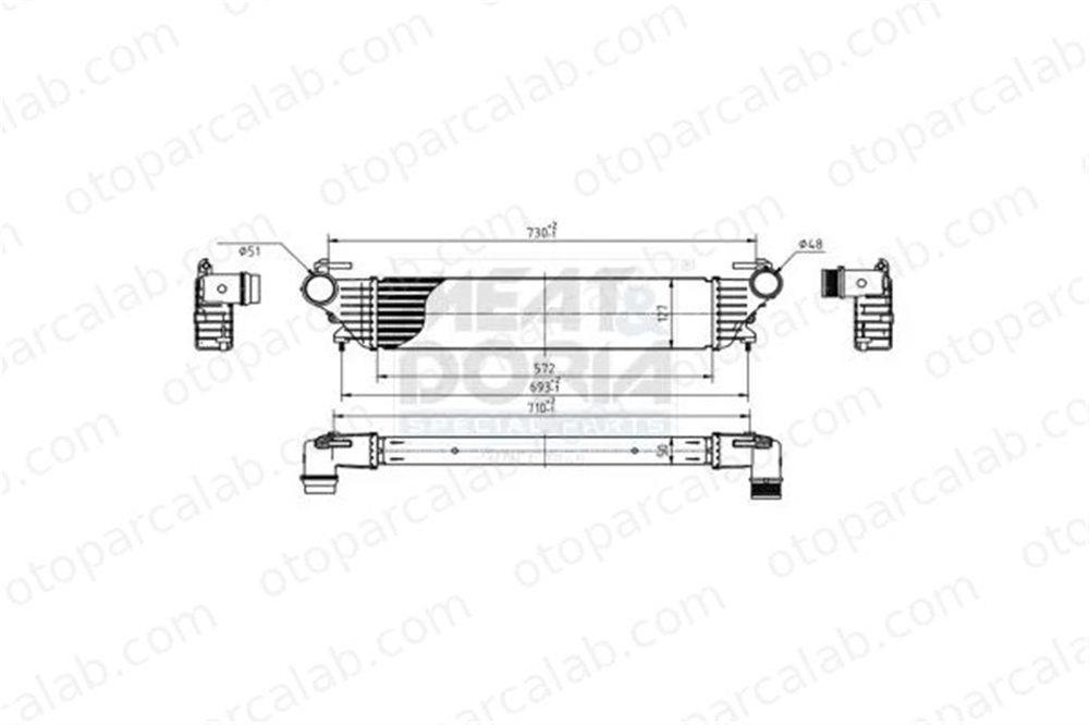 DENSO DIT09114 Turbo Radyatörü FIAT 500L TIPO Hatchback 51887954