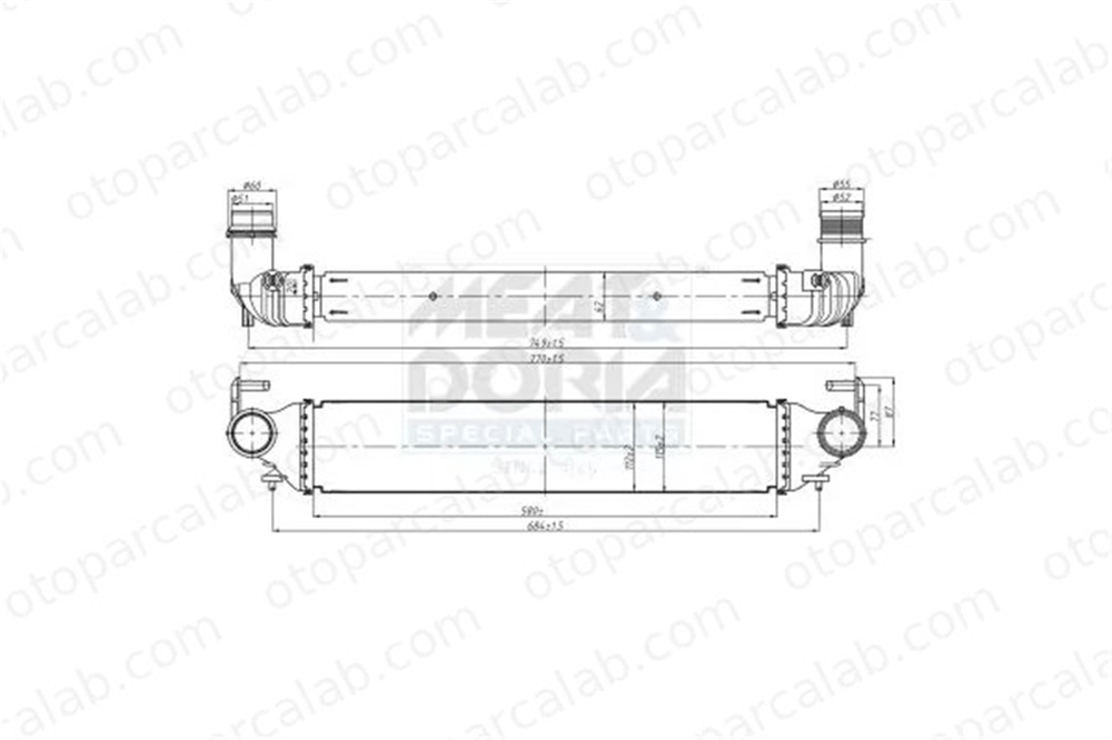 DENSO DIT09117 Turbo Radyatörü FIAT 500X JEEP RENEGADE SUV DIT09117 51965901