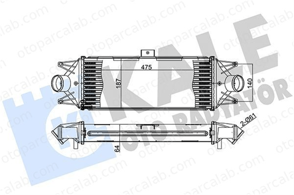 DENSO DIT12002 Turbo Radyatörü IVECO DAILY IV Platform şasi DAILY IV Panelvan/Van DIT12002 504022617