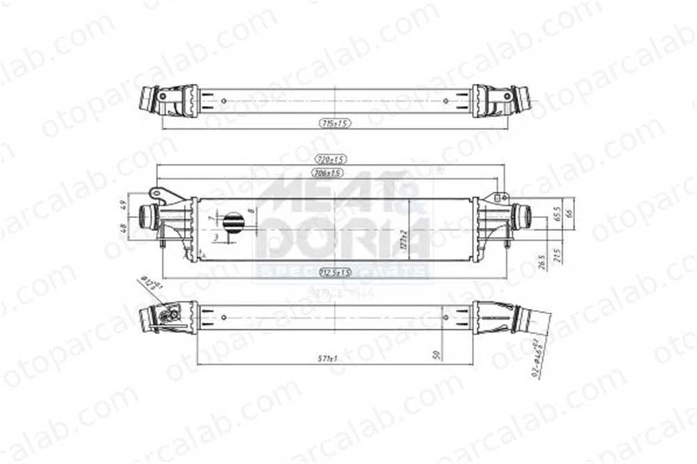 DENSO DIT20005 Turbo Radyatörü OPEL CORSA E ADAM DIT20005 1302294