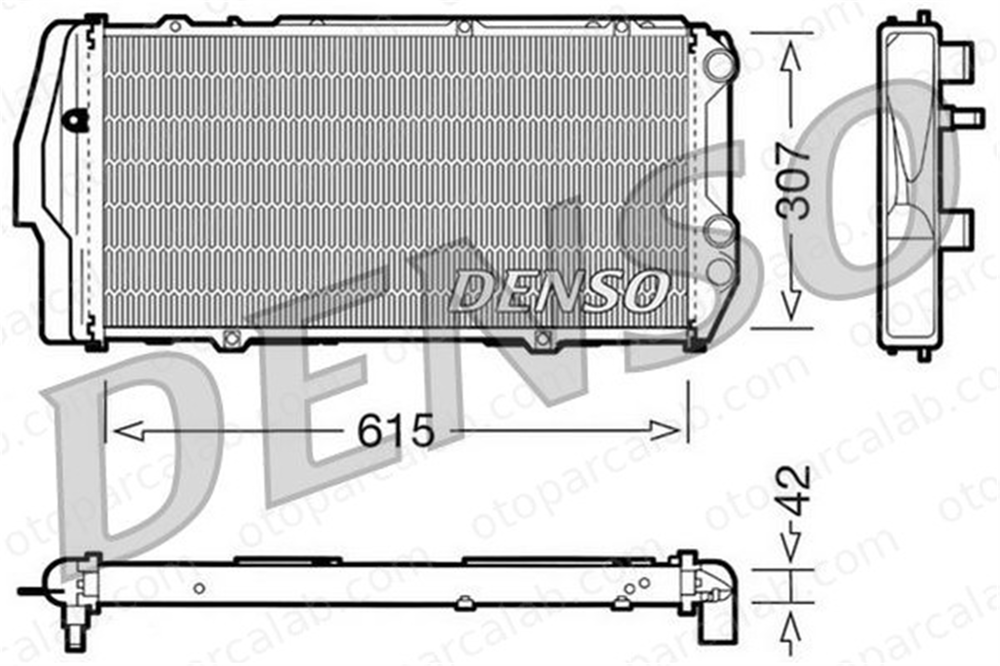 DENSO DRM02003 Su Radyatörü AUDI 100 C3 Avant 100 C3 Sedan DRM02003 443121251K