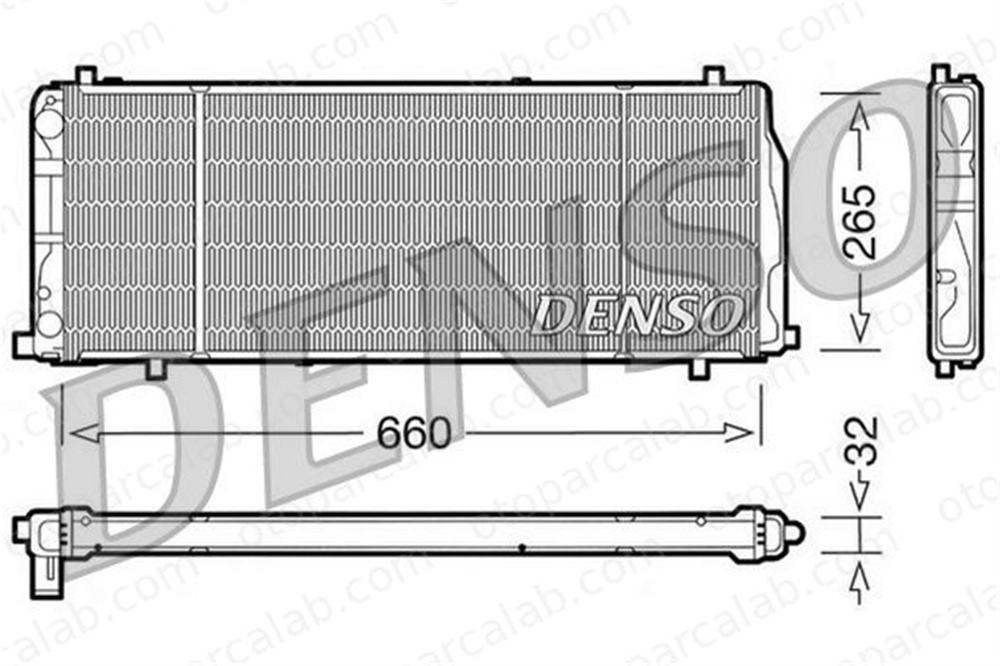 DENSO DRM02004 Su Radyatörü AUDI 100 C3 Avant 100 C3 Sedan DRM02004 431121253A